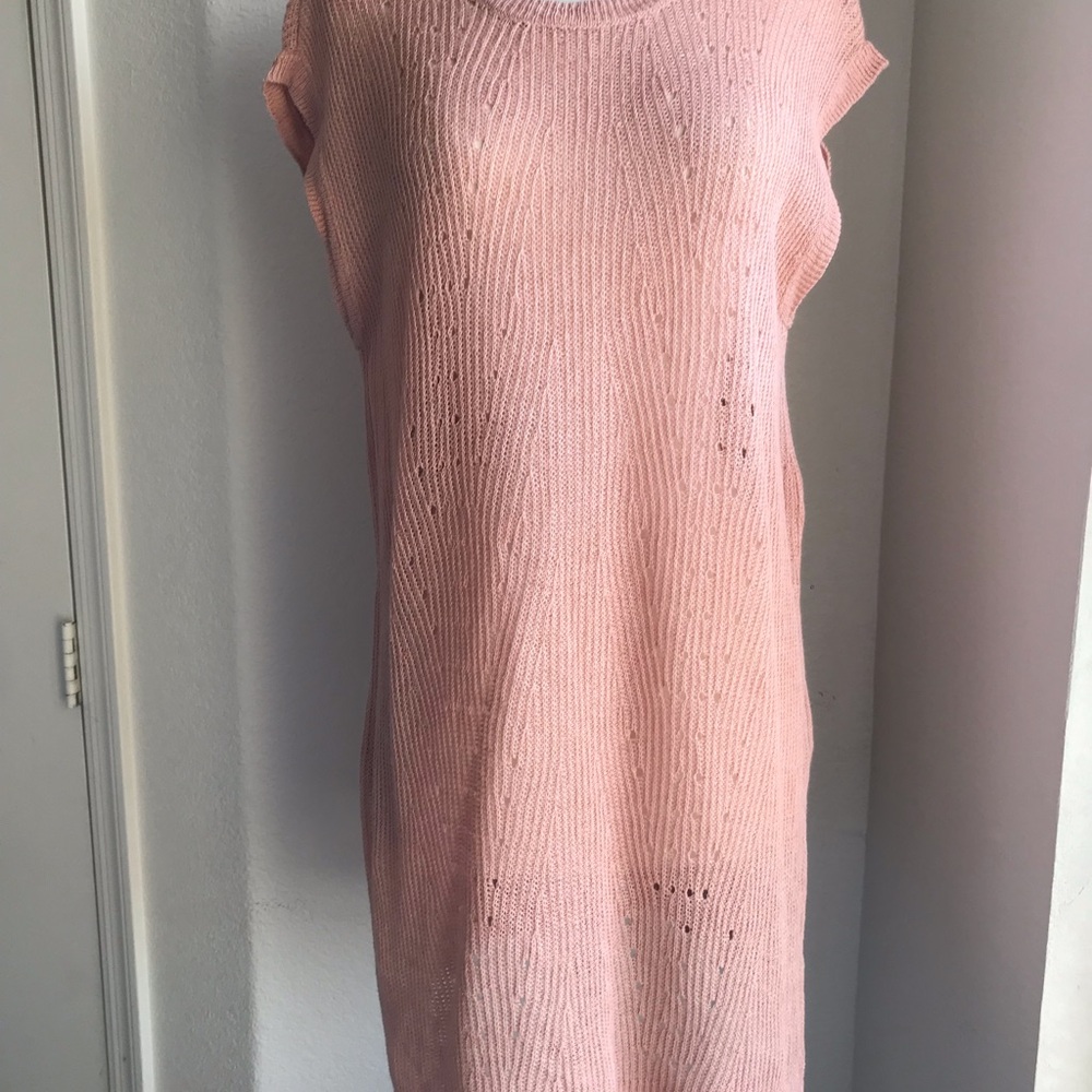 Alfani Jungle Breeze Sleeveless Boho Tunic Knit size PXL XL Sexy Linen Blend